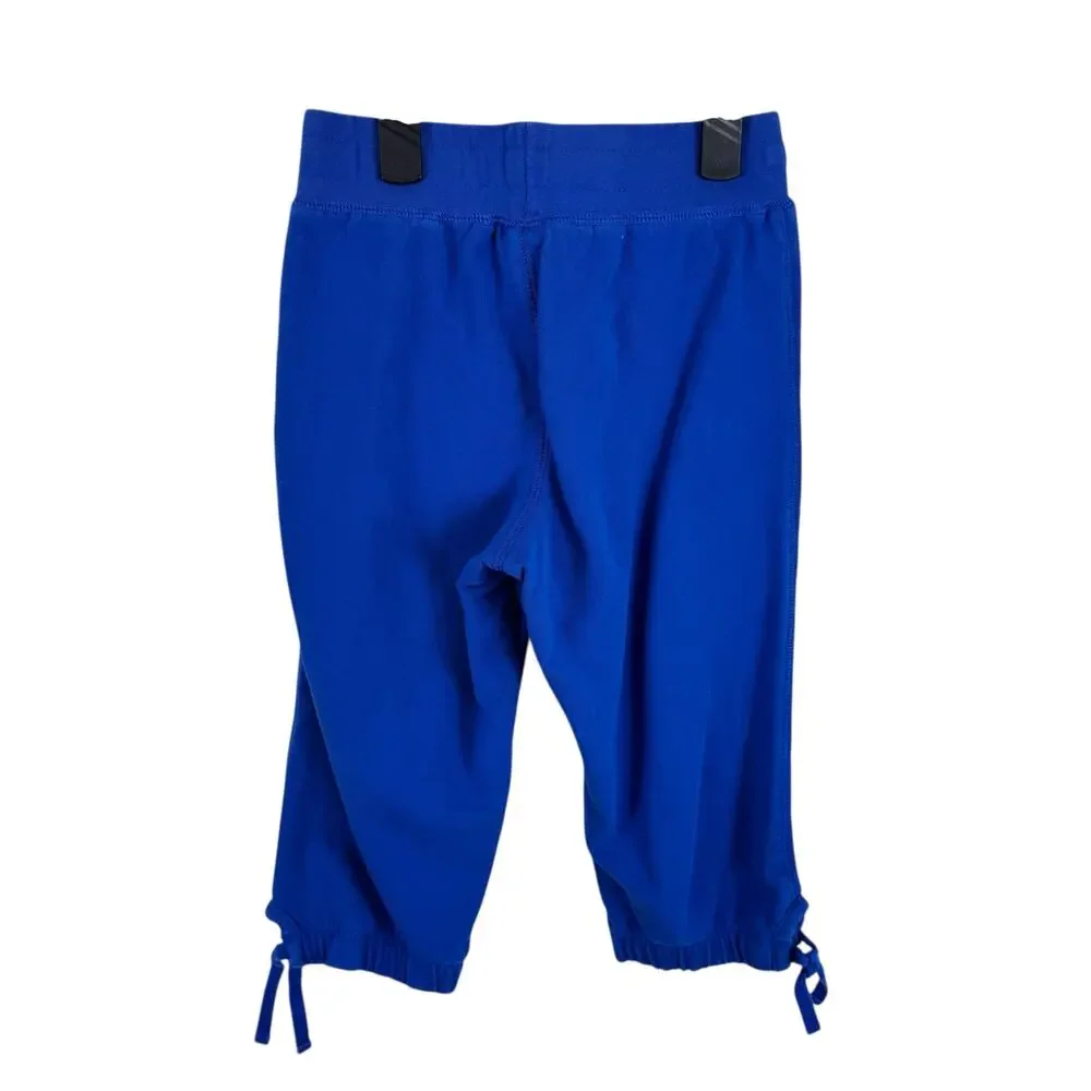 LL Bean Cotton Royal Blue Cropped Sweatpants Girl's Size 6X-7